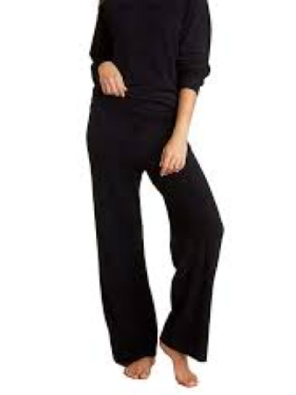 Barefoot Dreams Wide Leg Pants in Black